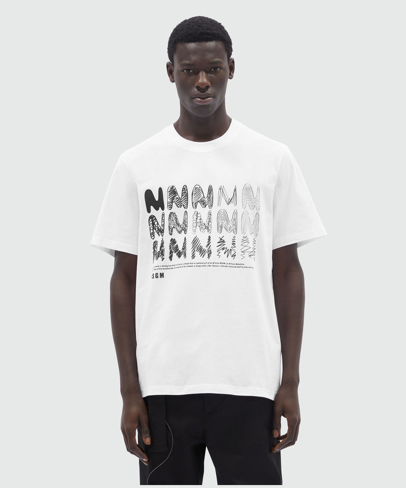 "TheMwave" white jersey T-Shirt WHITE Men 