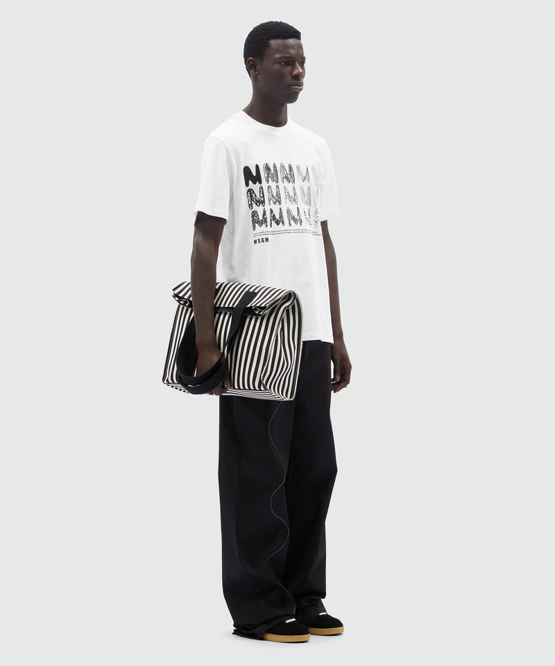 "TheMwave" white jersey T-Shirt WHITE Men 