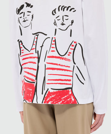 T-shirt with Luke Edward Hall x MSGM graphics