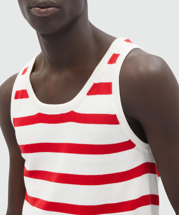 Canotta in maglia fantasia a righe