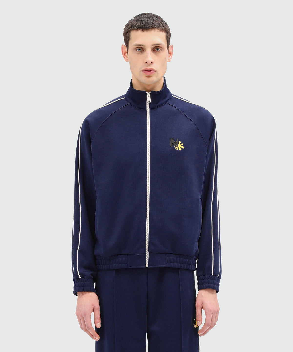 Crewneck cotton sweatshirt black with logo | Shop MSGM US