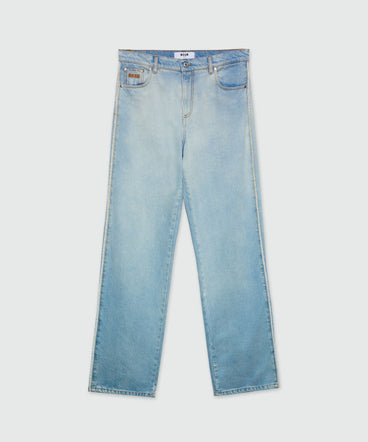 Light blue denim trousers