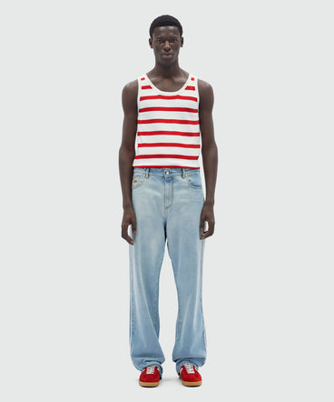 Light blue denim trousers