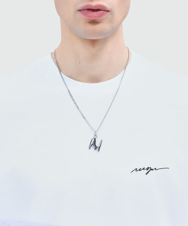 Collana in metallo argentato "TheMwave"