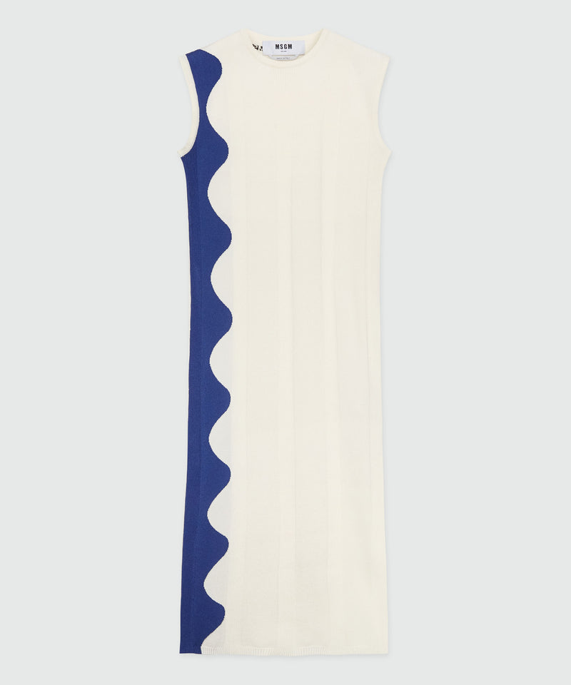 Colorblock knit midi dress OFF WHITE Women 