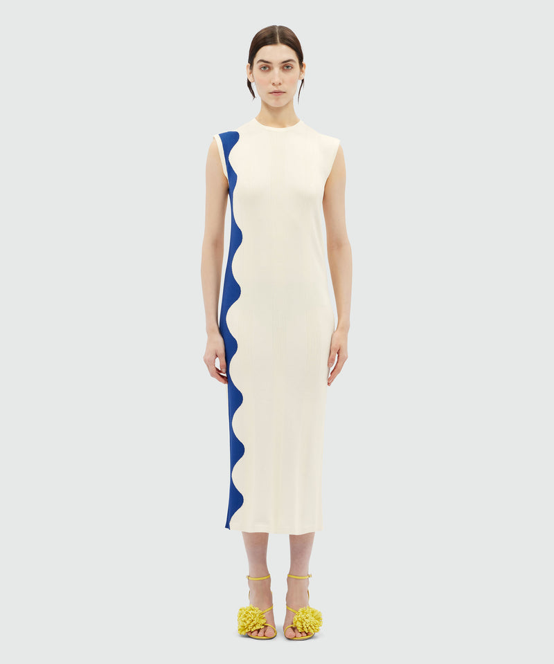 Colorblock knit midi dress OFF WHITE Women 