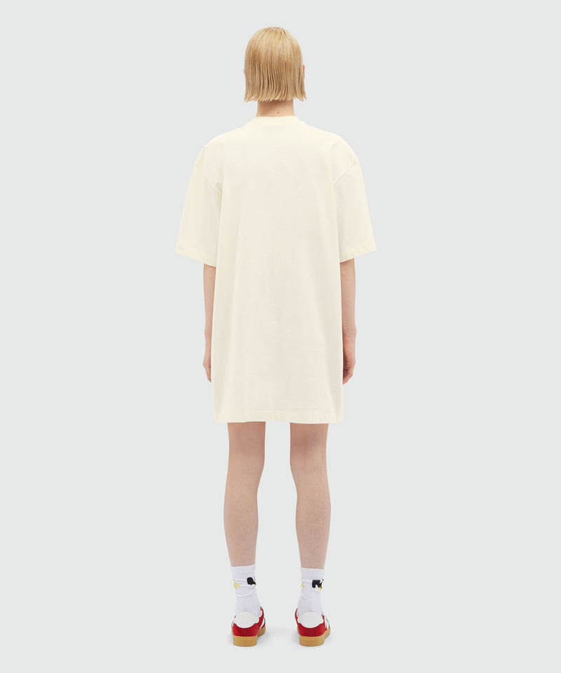 Jersey brushstroke logo T-shirt dress OFF WHITE Women 