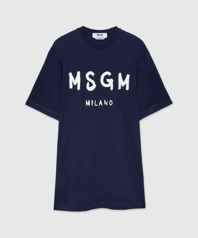 Jersey brushstroke logo T-shirt dress 87 Women 