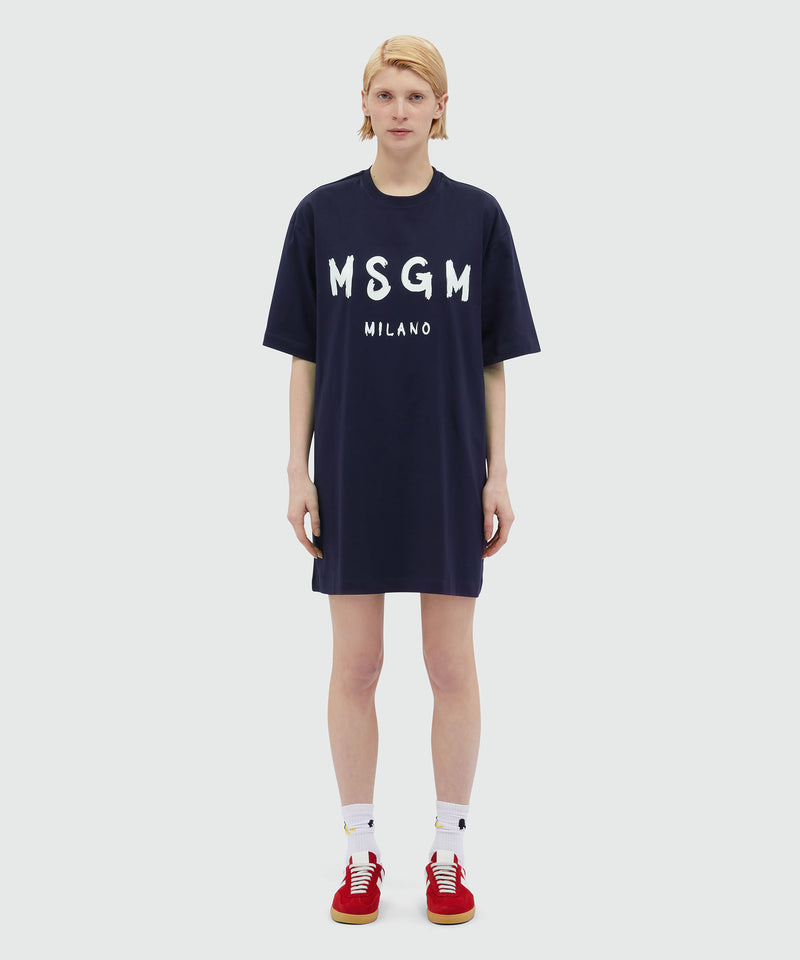 Jersey brushstroke logo T-shirt dress 87 Women 