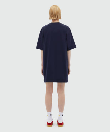 Jersey brushstroke logo T-shirt dress
