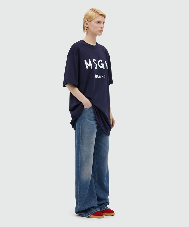 Jersey brushstroke logo T-shirt dress 87 Women 