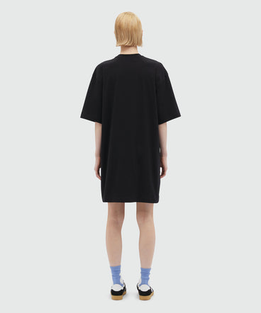 Jersey brushstroke logo T-shirt dress