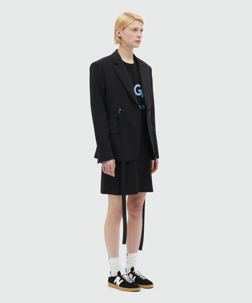 Jersey brushstroke logo T-shirt dress