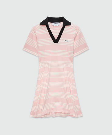Polo dress in jersey