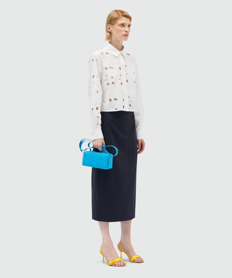 Dark blue cool wool pencil skirt 88 Women 