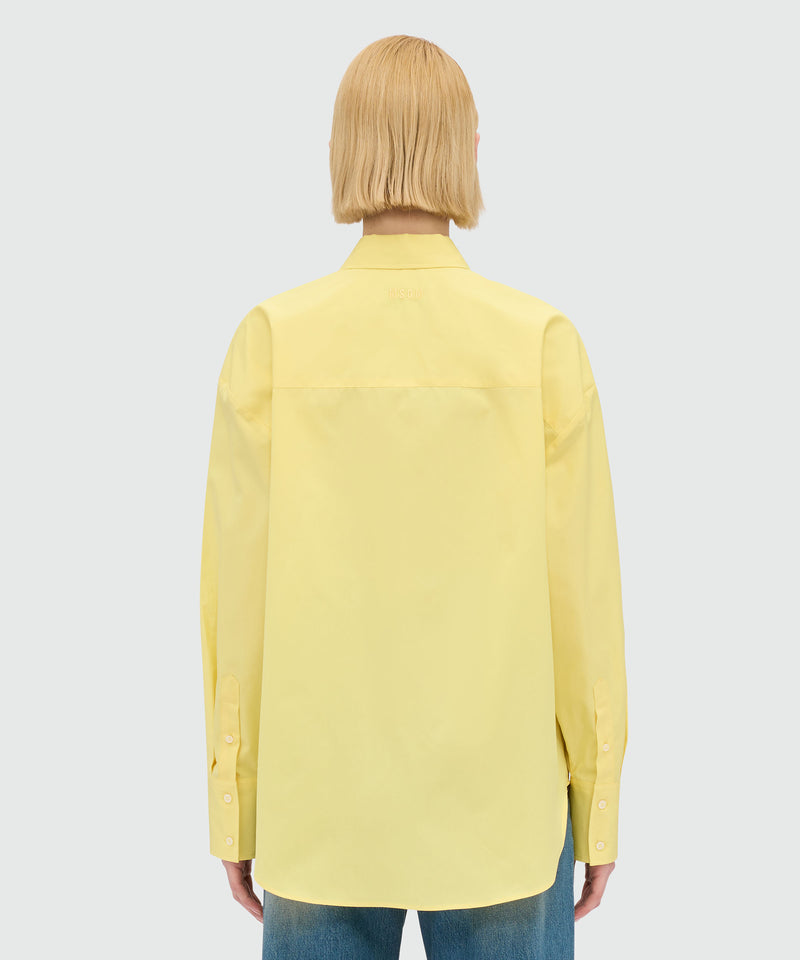 Yellow poplin shirt with "Mermaid" print YELLOW Women 