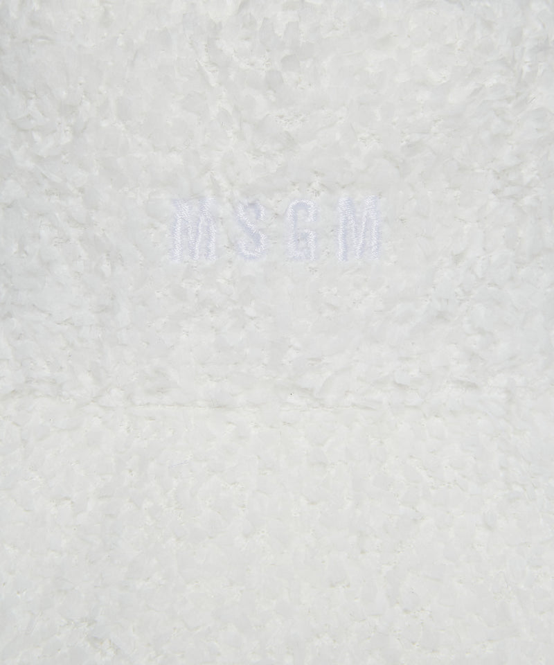 White bucket hat in bouclé fabric WHITE Women 
