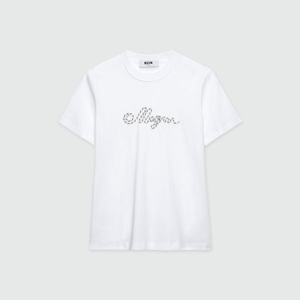 Tシャツ・カットソー MSGM MSGM X BURRO STUDIO COTTON TIE DYE T-SHIRT M.S.G.M. T-shirt logo by burro studio - Black
