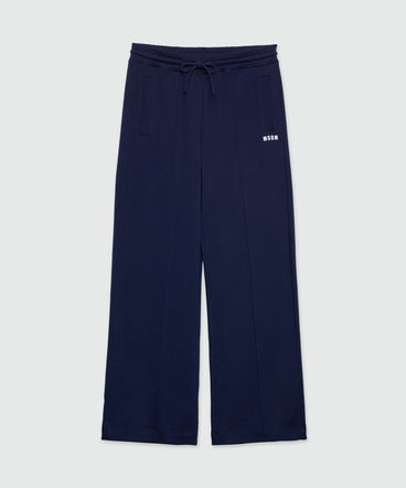 Jersey joggers with micro logo
