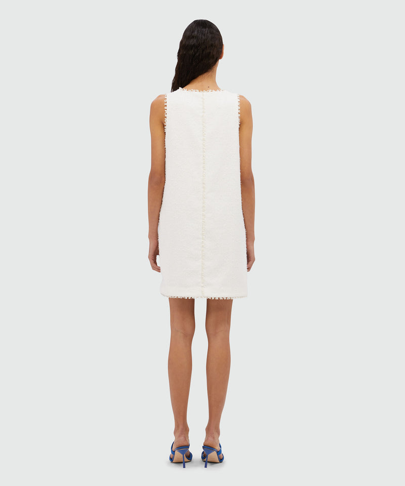 Sleeveless white cotton dress WHITE Women 