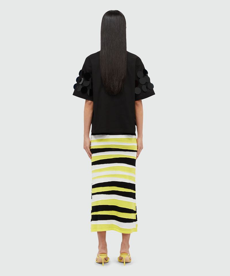 Gonna lunga con paillettes GIALLO Donna 