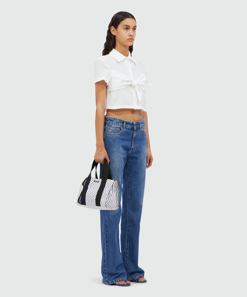 White cropped cotton shirt WHITE Women 