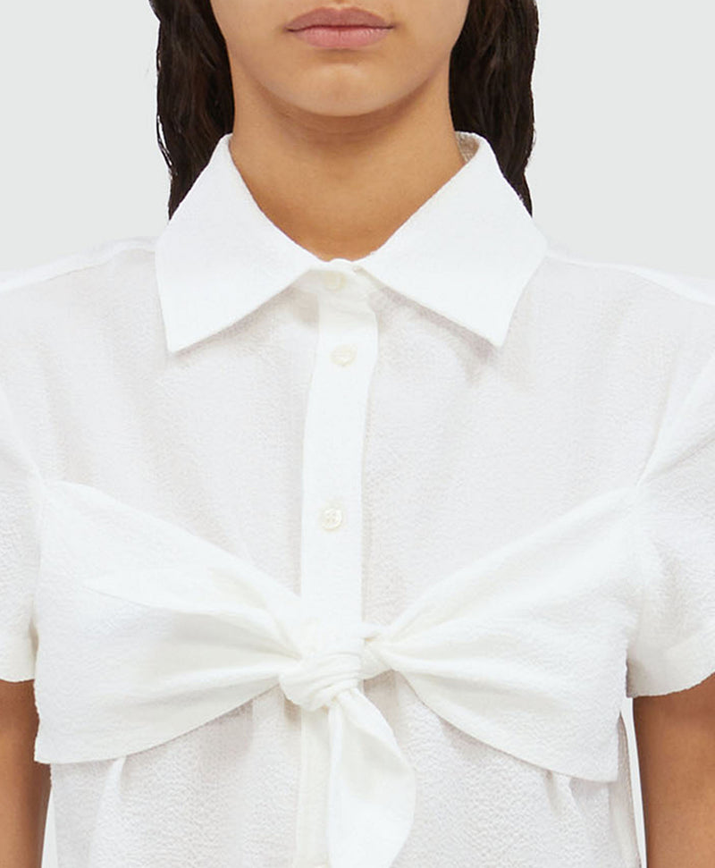 White cropped cotton shirt WHITE Women 