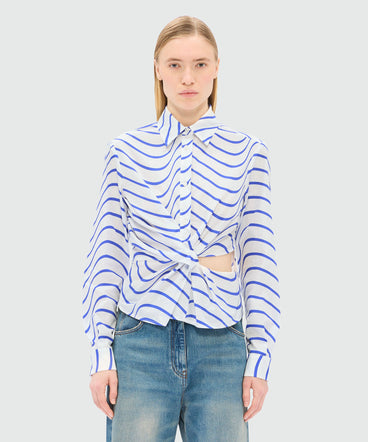 Cotton shirt with "Waves" motif