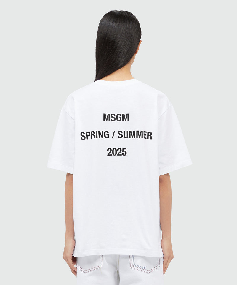 T-shirt "MSGM Spring Summer 2025" quote WHITE Women 