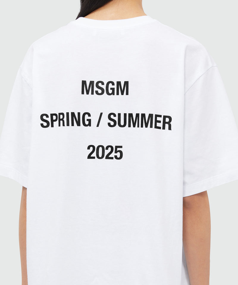 T-shirt "MSGM Spring Summer 2025" quote WHITE Women 