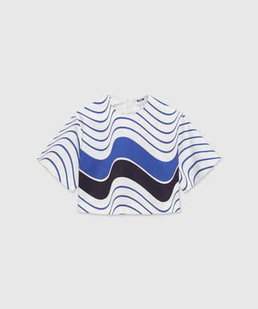 Top with "Waves" motif