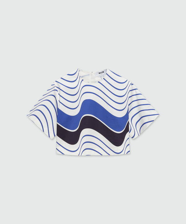 Top with "Waves" motif