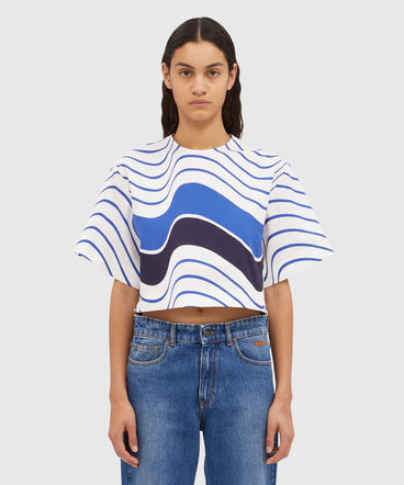 Top with "Waves" motif