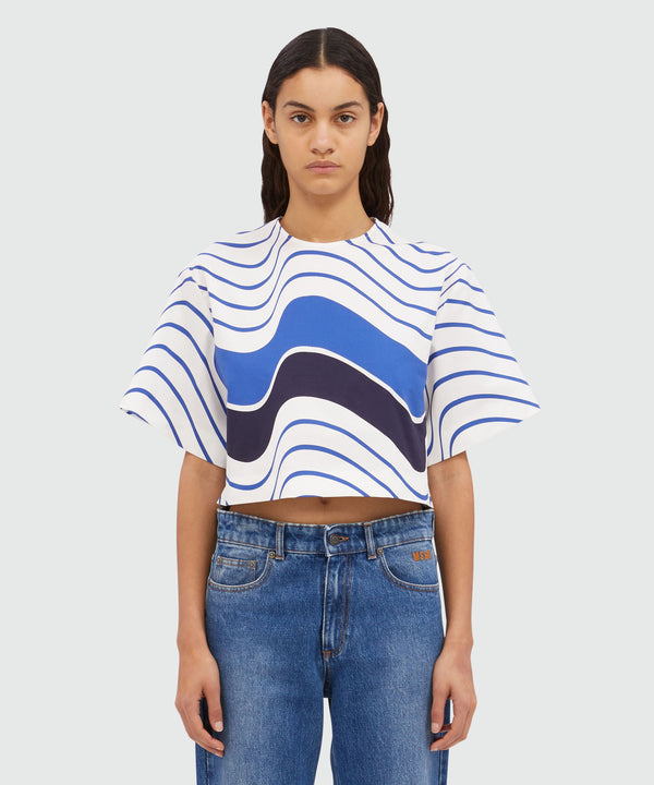 Top with "Waves" motif
