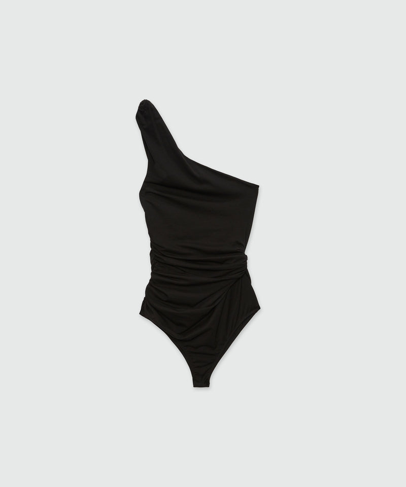 Body nero monomanica Nero Donna 