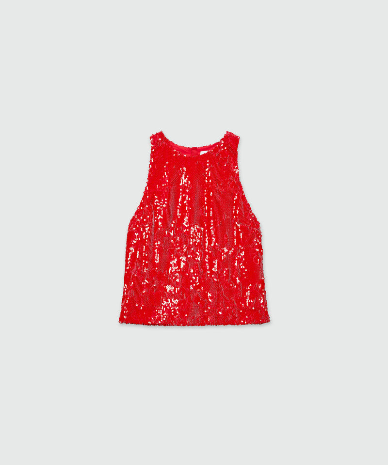 Red sequin top RED Women 