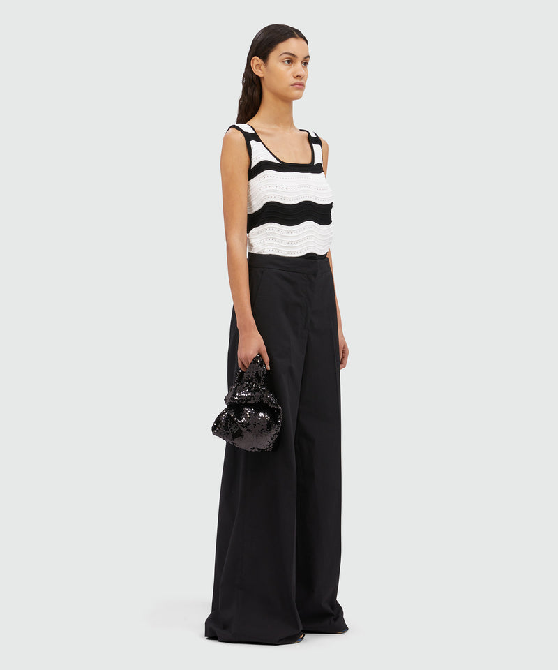 MSGM Waves Top Black Women 