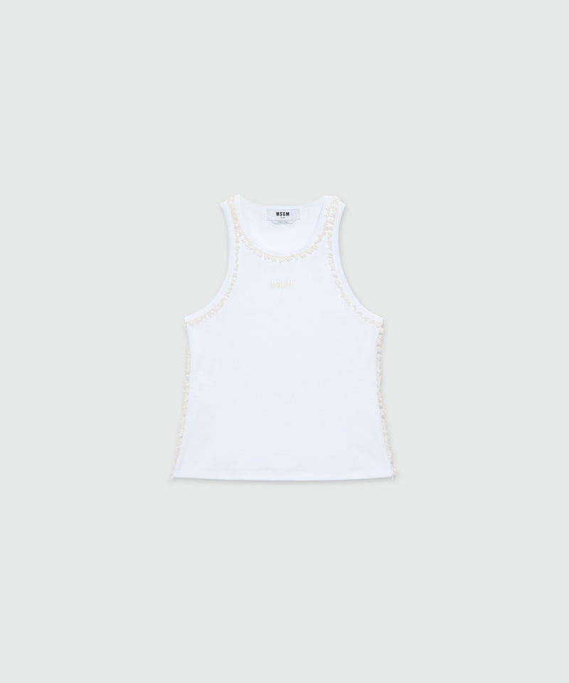 White jersey tank top WHITE Women 