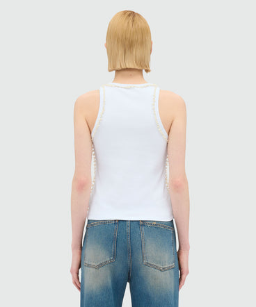 White jersey tank top