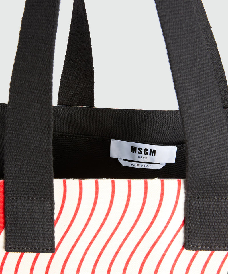 Shopper con motivo "Waves" ROSSO Donna 