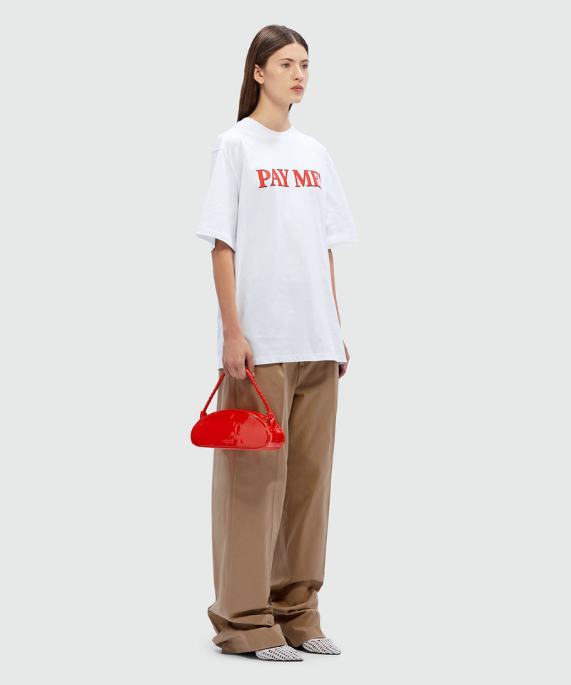 White organic cotton T-Shirt with "PAY ME!" quotes WHITE Unisex 