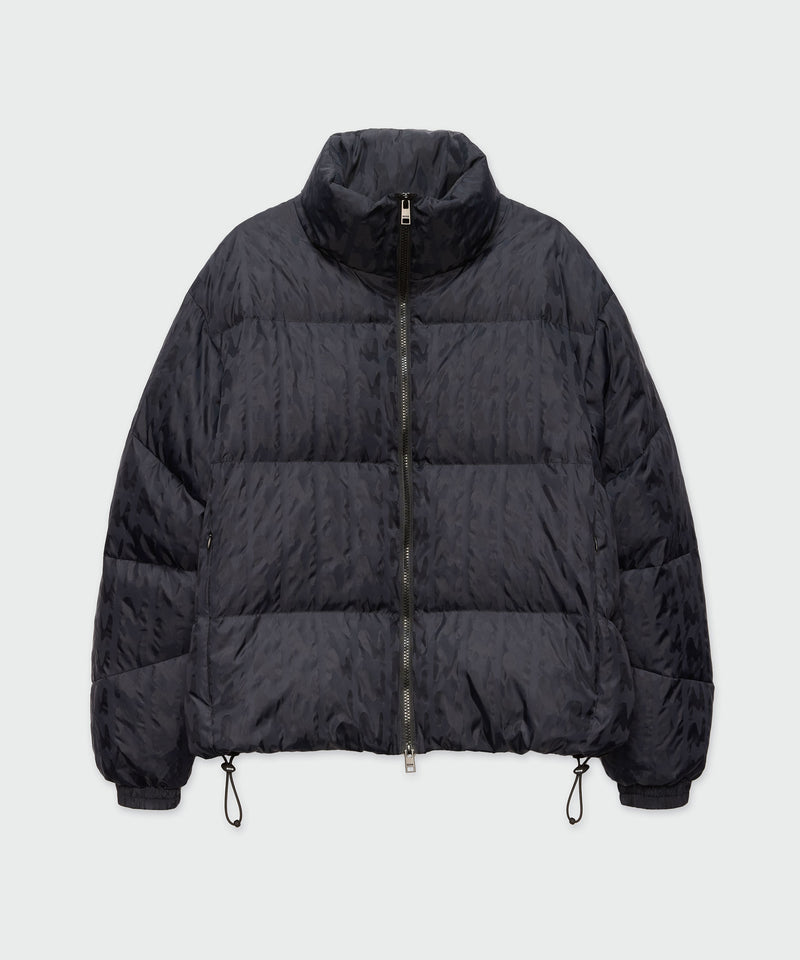 "TheMwave" black jacquard nylon down jacket 99 Men 