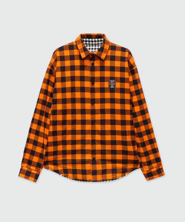 White double-face flannel shirt
