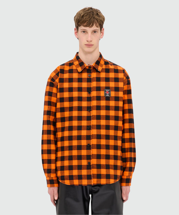 White double-face flannel shirt