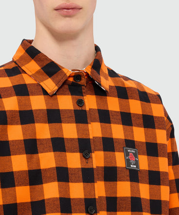 White double-face flannel shirt