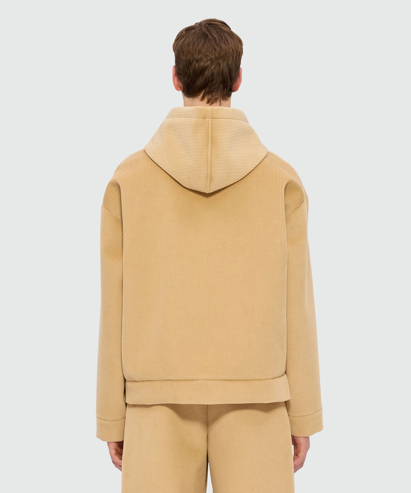 Beige jacket in scubbato velvet 23 Men 
