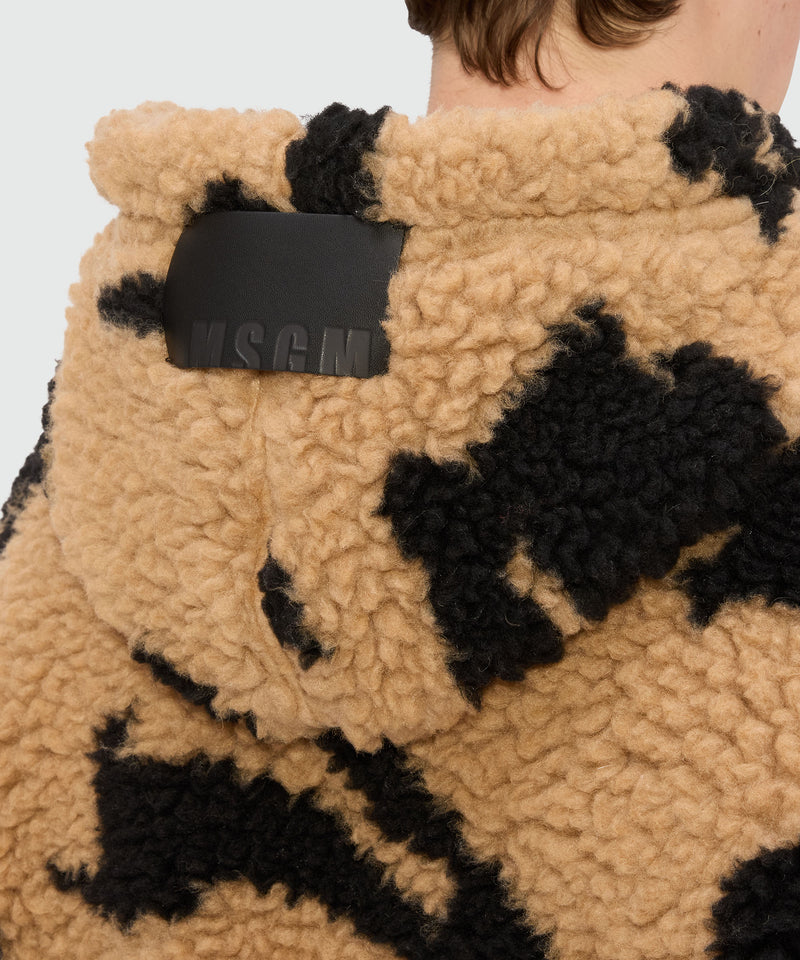 Giubbino beige in teddy con motivo "Follow the rabbit®" 23 Uomo 