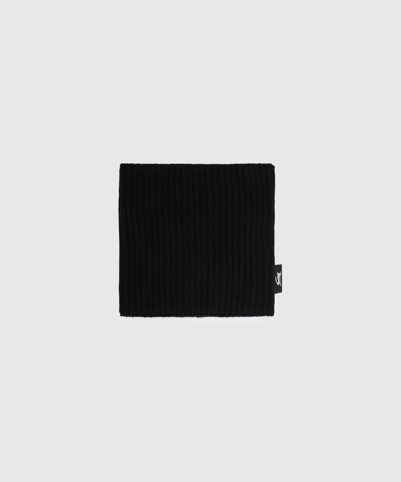 Scaldacollo nero a coste con label MSGM 99 Uomo 