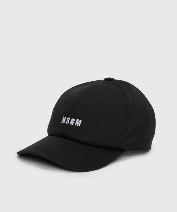 Black baseball cap with MSGM logo