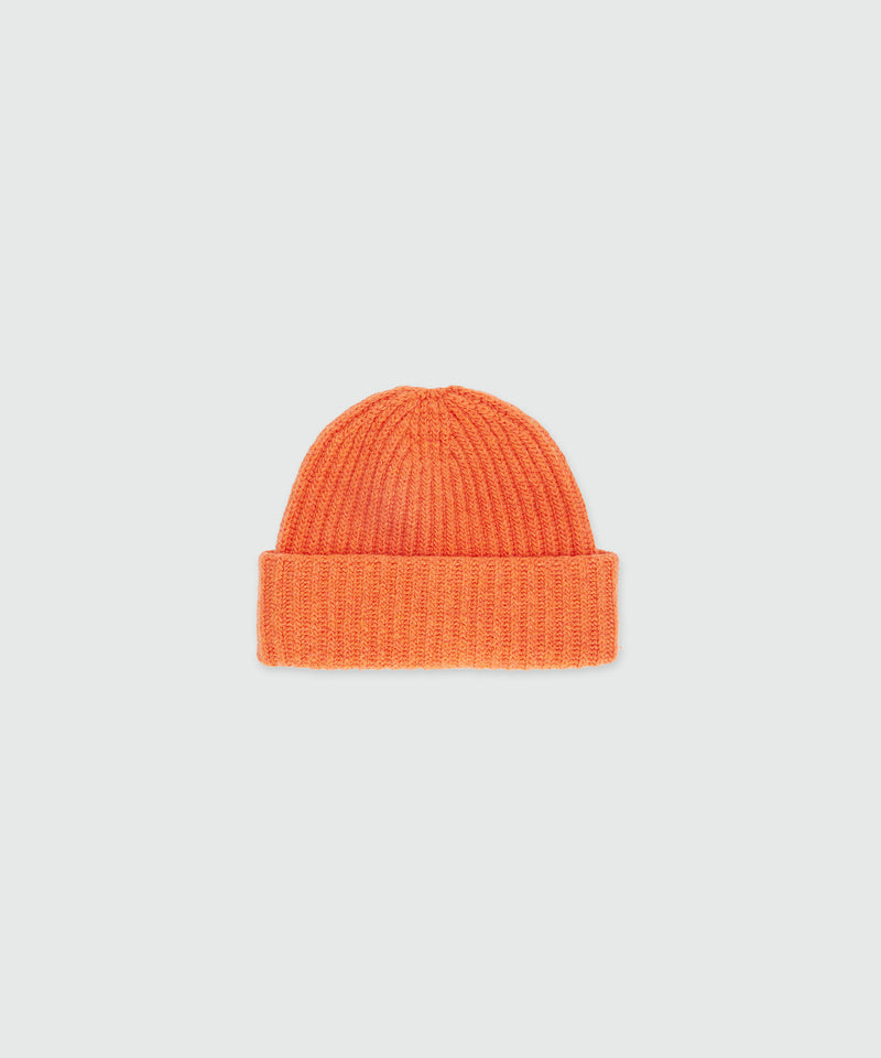 Orange ribbed hat with MSGM label 10 Men 